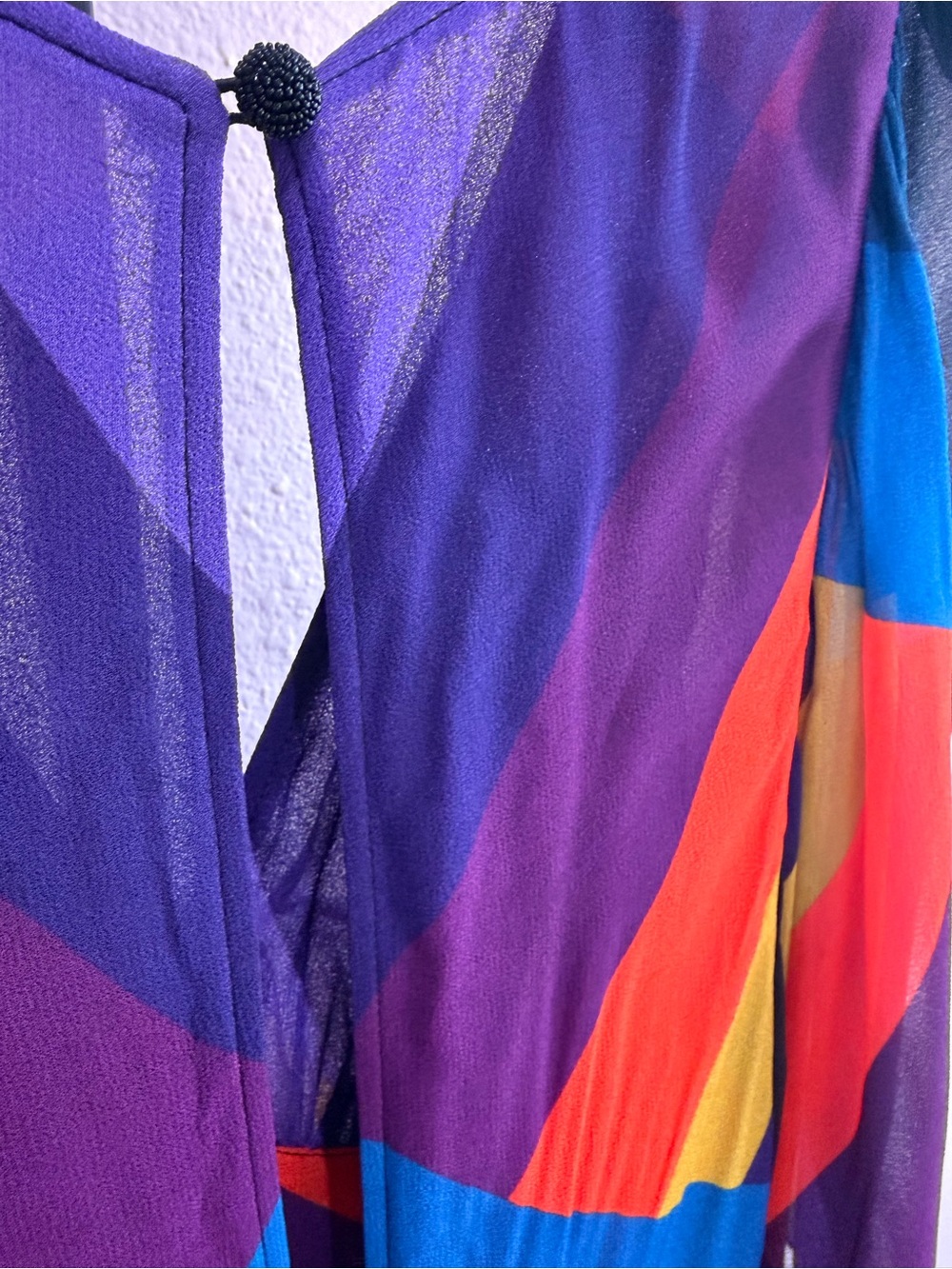 FARM Rio Magic Stripes Multicolor Deep V Maxi Dress Size Large - Picture 5 of 7